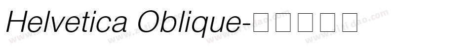 Helvetica Oblique字体转换